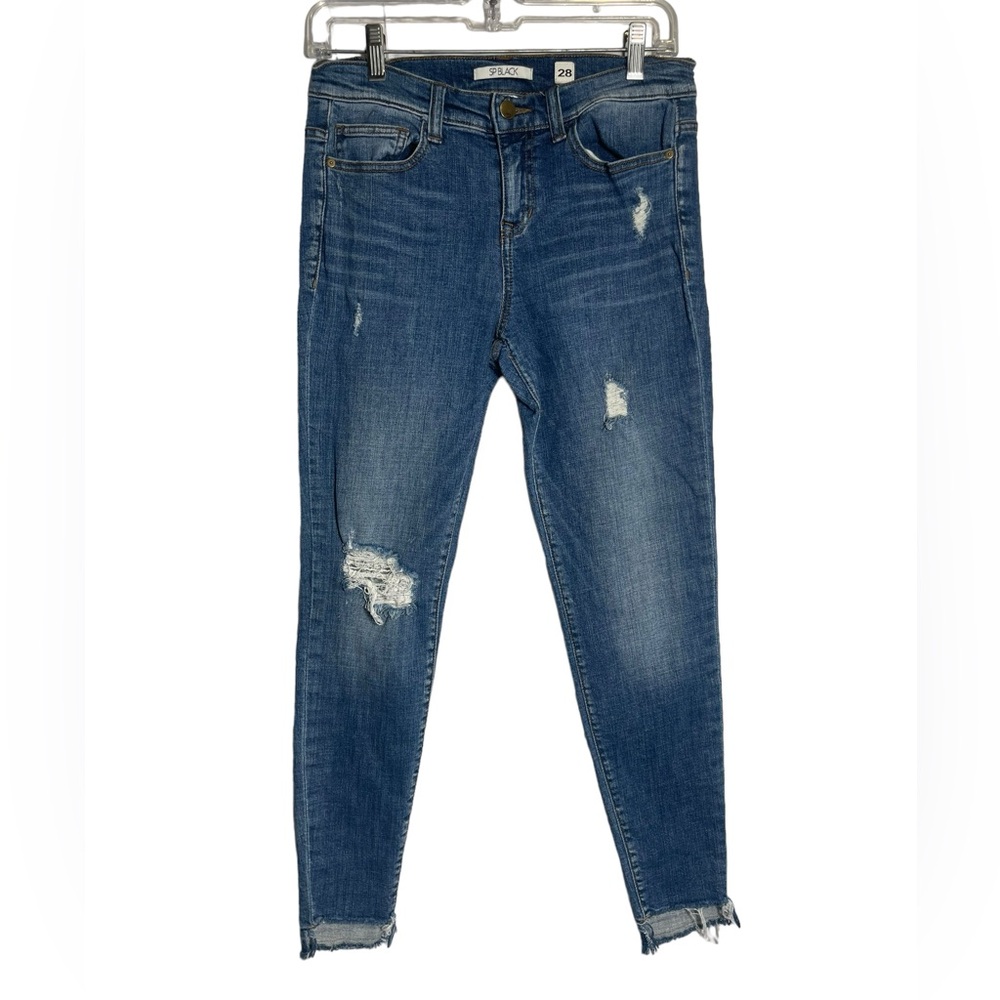 SP Black Label‎ Jeans Size 28 ladies frayed ankle cropped blue jeans 💙💙
